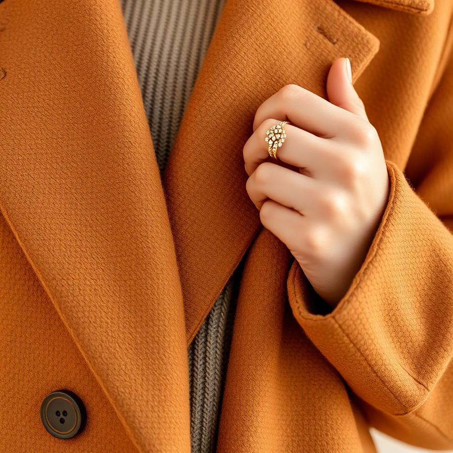 Blazer tweed com botões dourados — Shopee